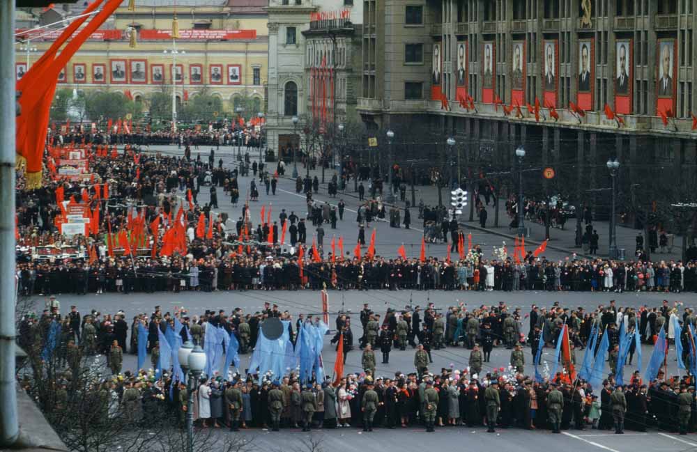 Парад на Манежной площади в Москве.